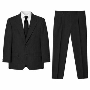 Pierre Cardin Suit Mens 40R 30x26 Charcoal Grey 2-Button Office Prom Graduation